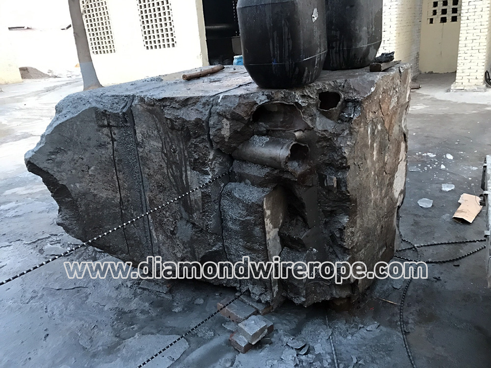 Steel and steel structure cutting by diamond rope saw Diamond rope&nbsp;concrete for concrete