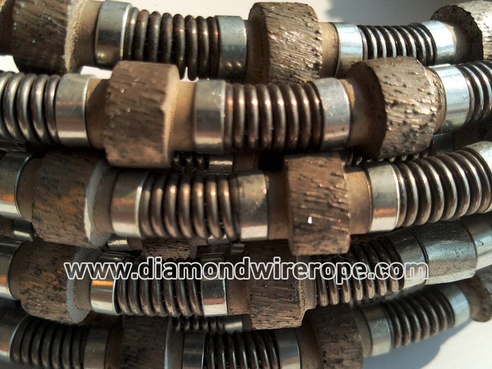 diamond rope&nbsp;dry-cut saw detail Marble quarrying dry-cut rope