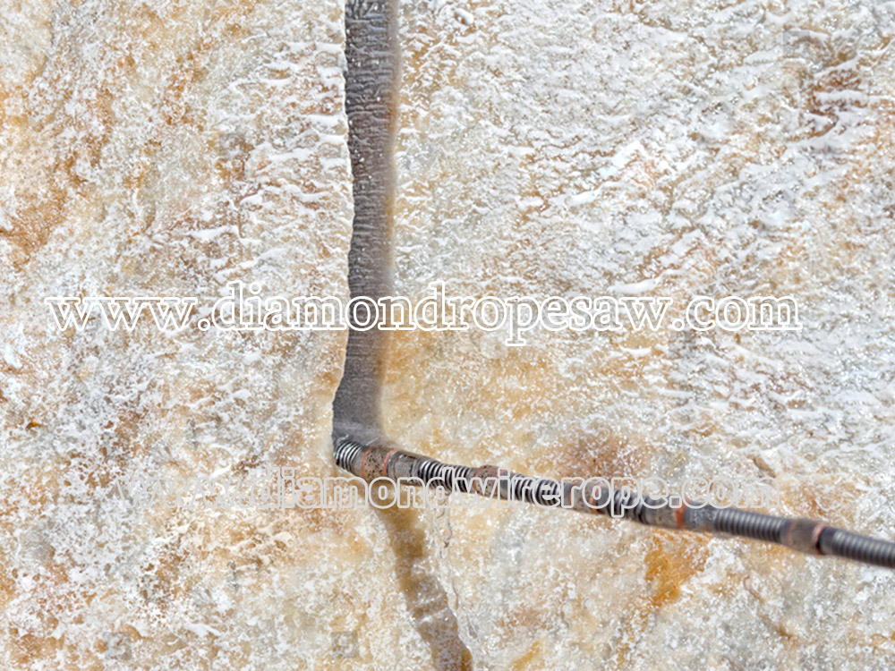 diamond rope&nbsp;dry cutting marble Marble quarrying dry-cut rope saw 
